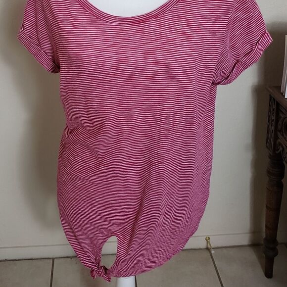 Red striped A-Line blouse - Picture 2 of 4